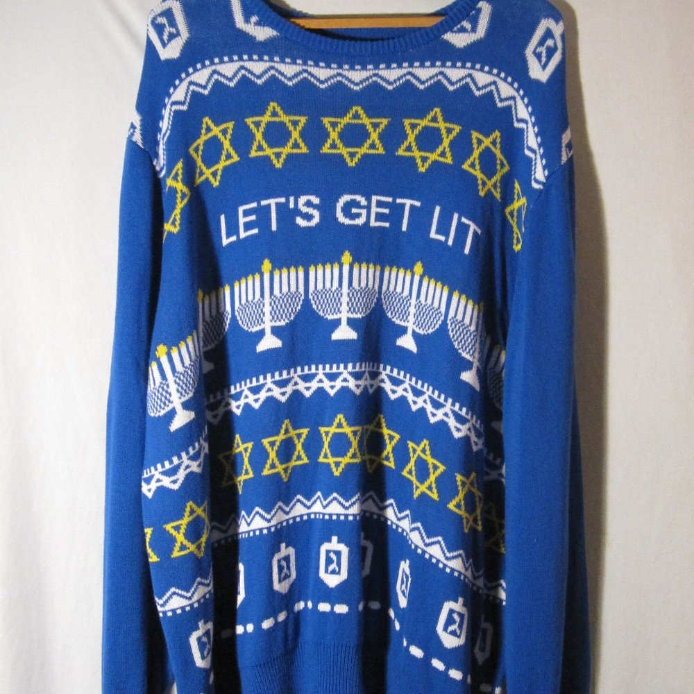 Route 66 Hanukkah Ugly Sweater 3XLT